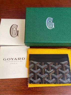 Goyard Brown/Black Card Holder - Goyardine Pattern 1:1
